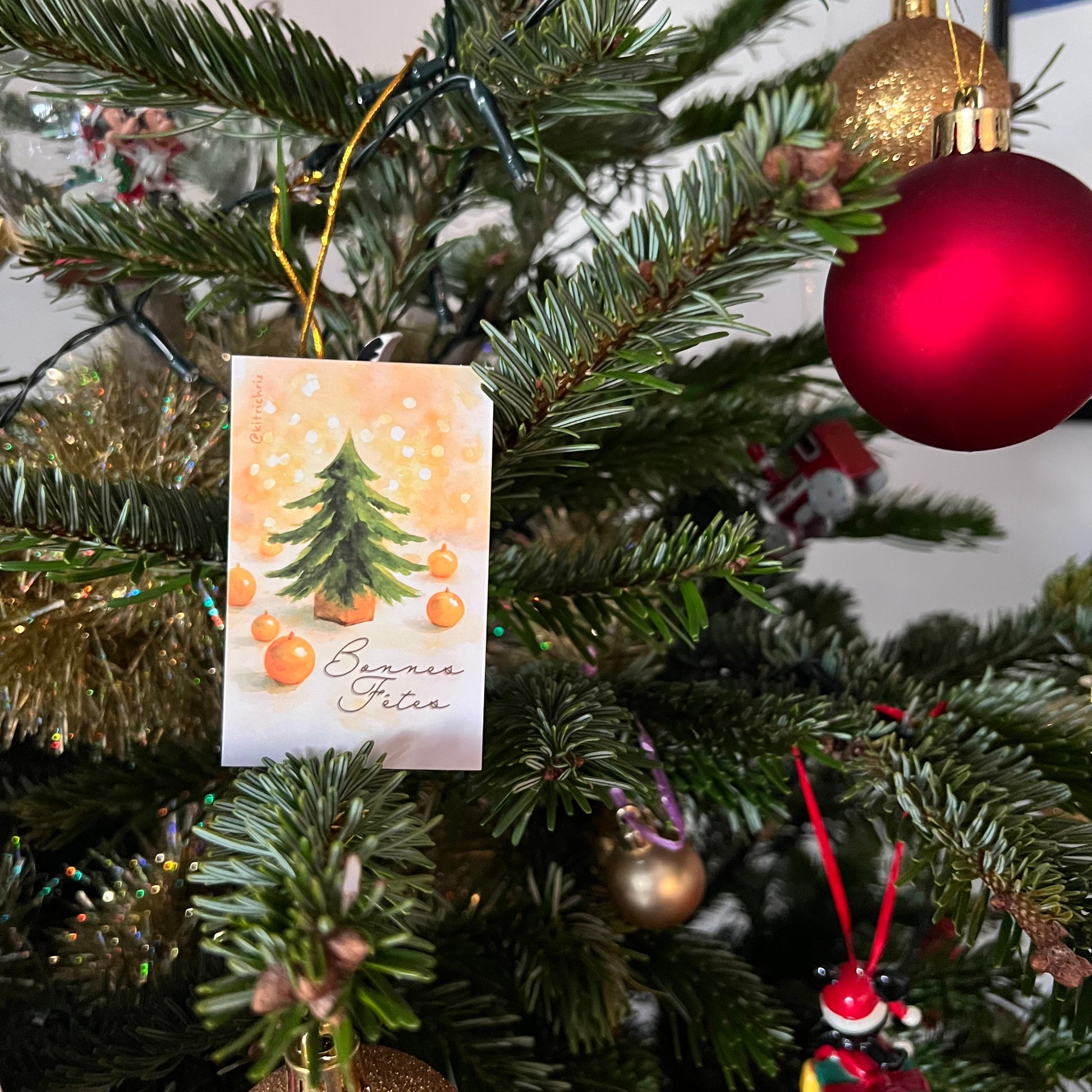 Carte Noel M’AryCard avec video - NFC – design happy holidays kitrichris