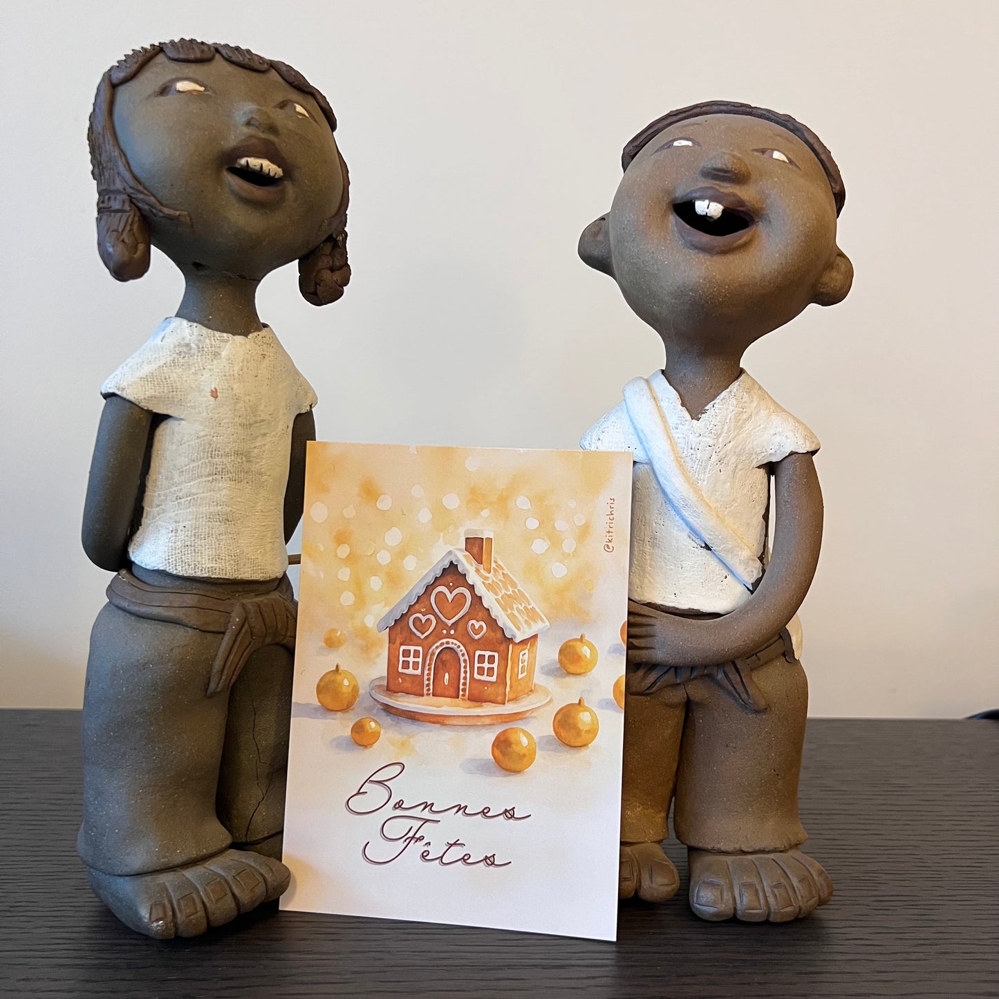 Carte Fêtes M’AryCard avec video - NFC – design Christelle Richard maison pain d'épices