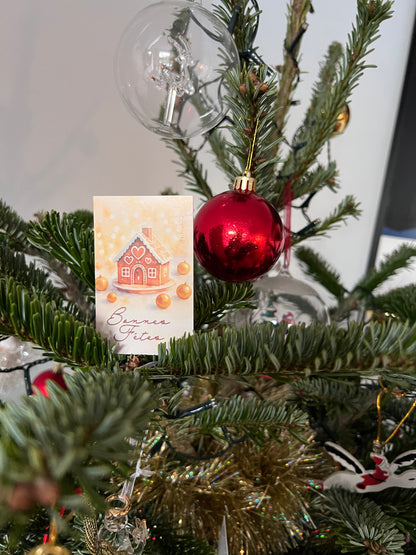 Carte Fetes M’AryCard avec video - NFC – design pain d'epices kitrichris