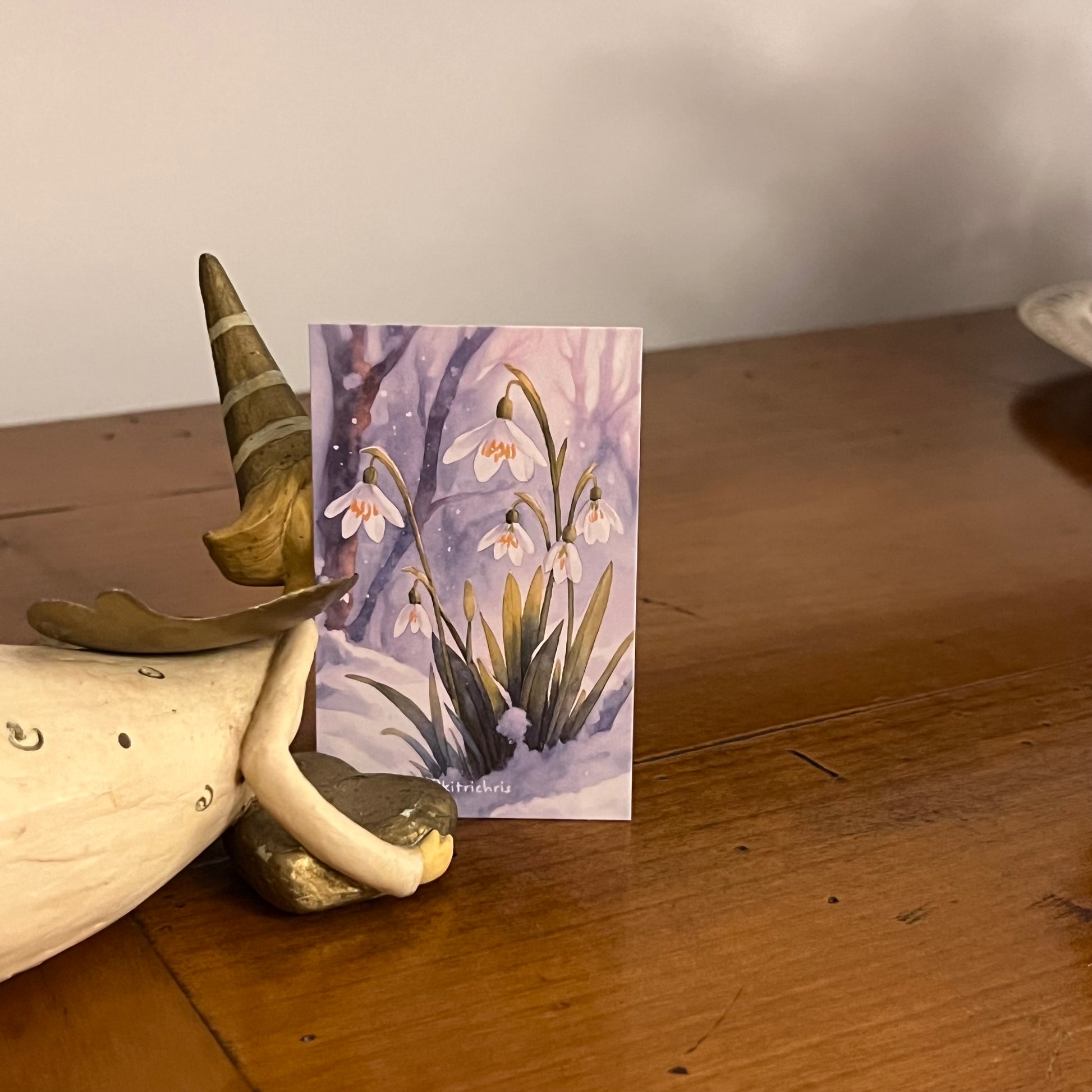 Carte M’AryCard avec video - NFC – design perce-neige kitrichris