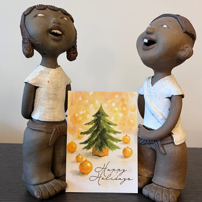 Carte Fêtes M’AryCard avec video - NFC – design Christelle Richard sapin