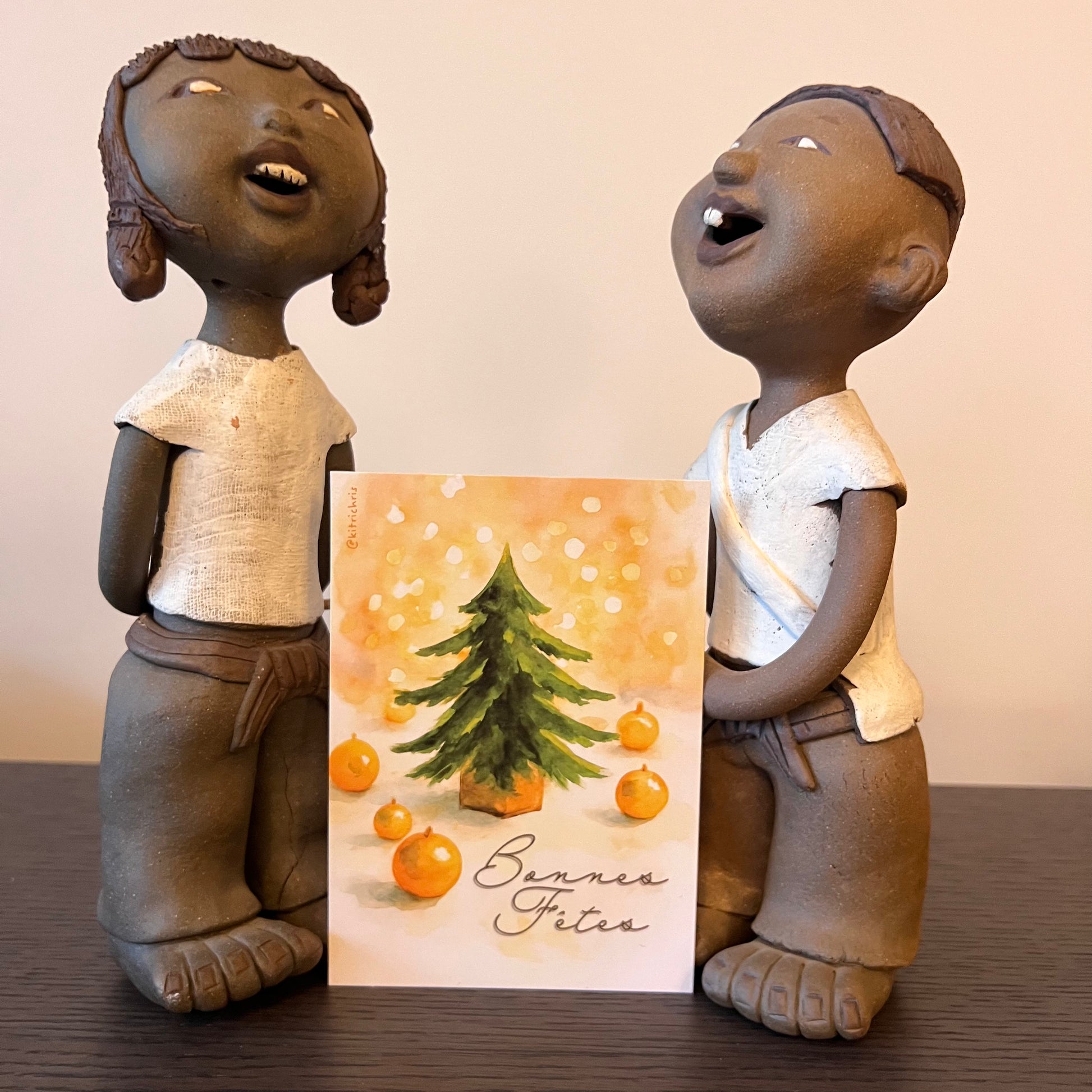 Carte Fêtes M’AryCard avec video - NFC – design Christelle Richard sapin