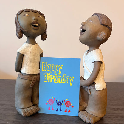 Carte Anniversaire M’AryCard avec video - NFC – design bleu