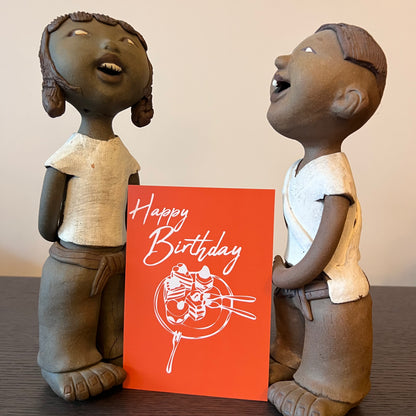 Carte Anniversaire M’AryCard avec video - NFC – design orange