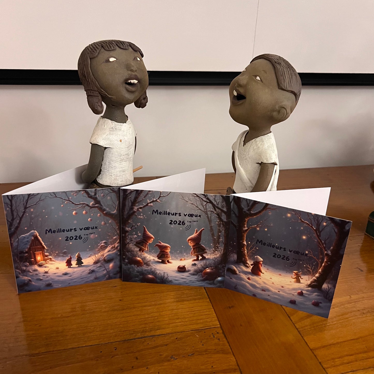 Cartes Voeux M’AryCard avec video - NFC - design lutins