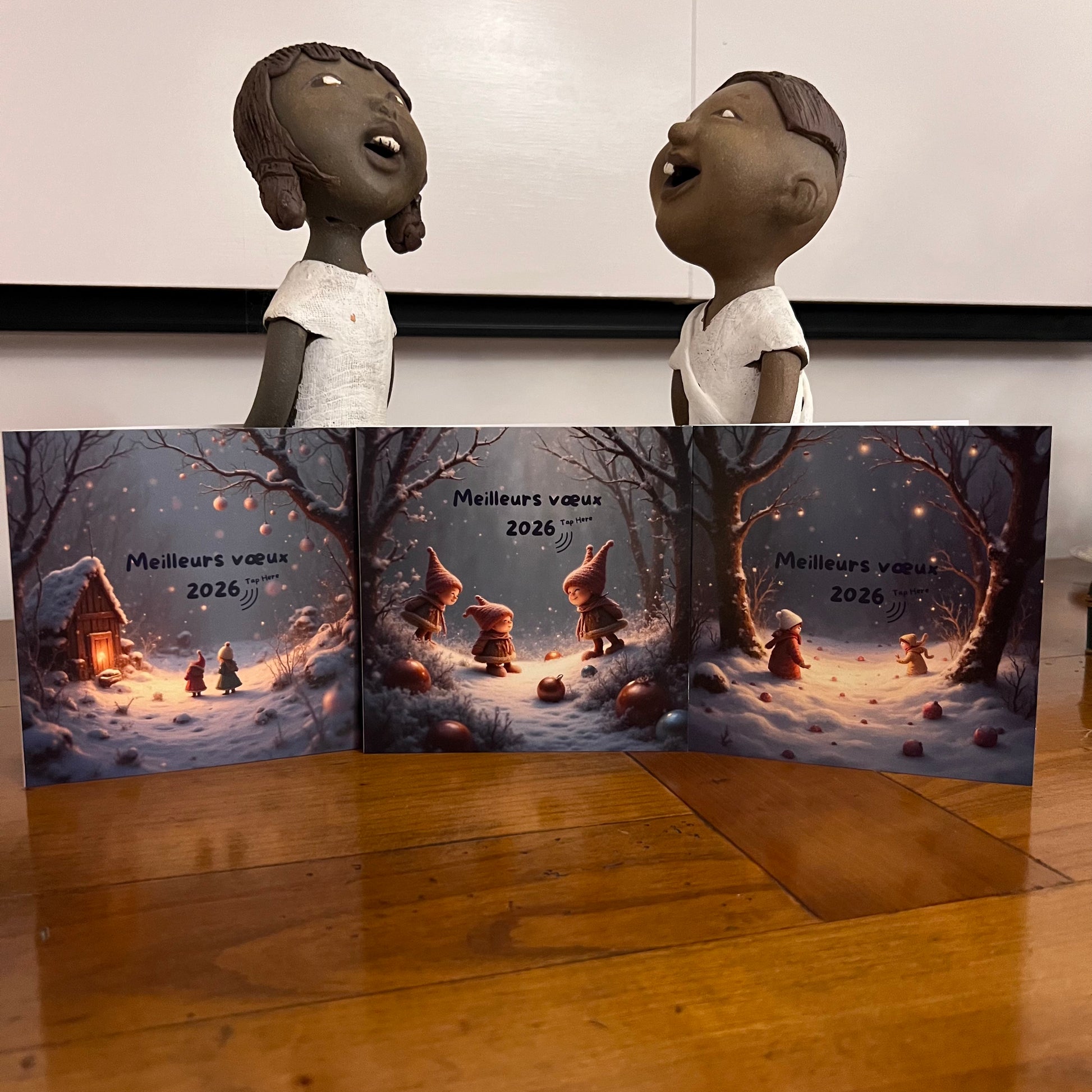 Cartes Voeux M’AryCard avec video - NFC - design lutins