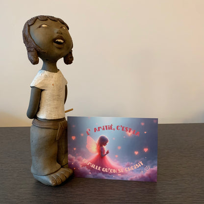 Carte Amitié M’AryCard avec video - NFC - design L'amitié c'est la famille qu'on se choisit