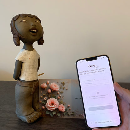 Carte M’AryCard avec video - NFC - design je t'aime ancien