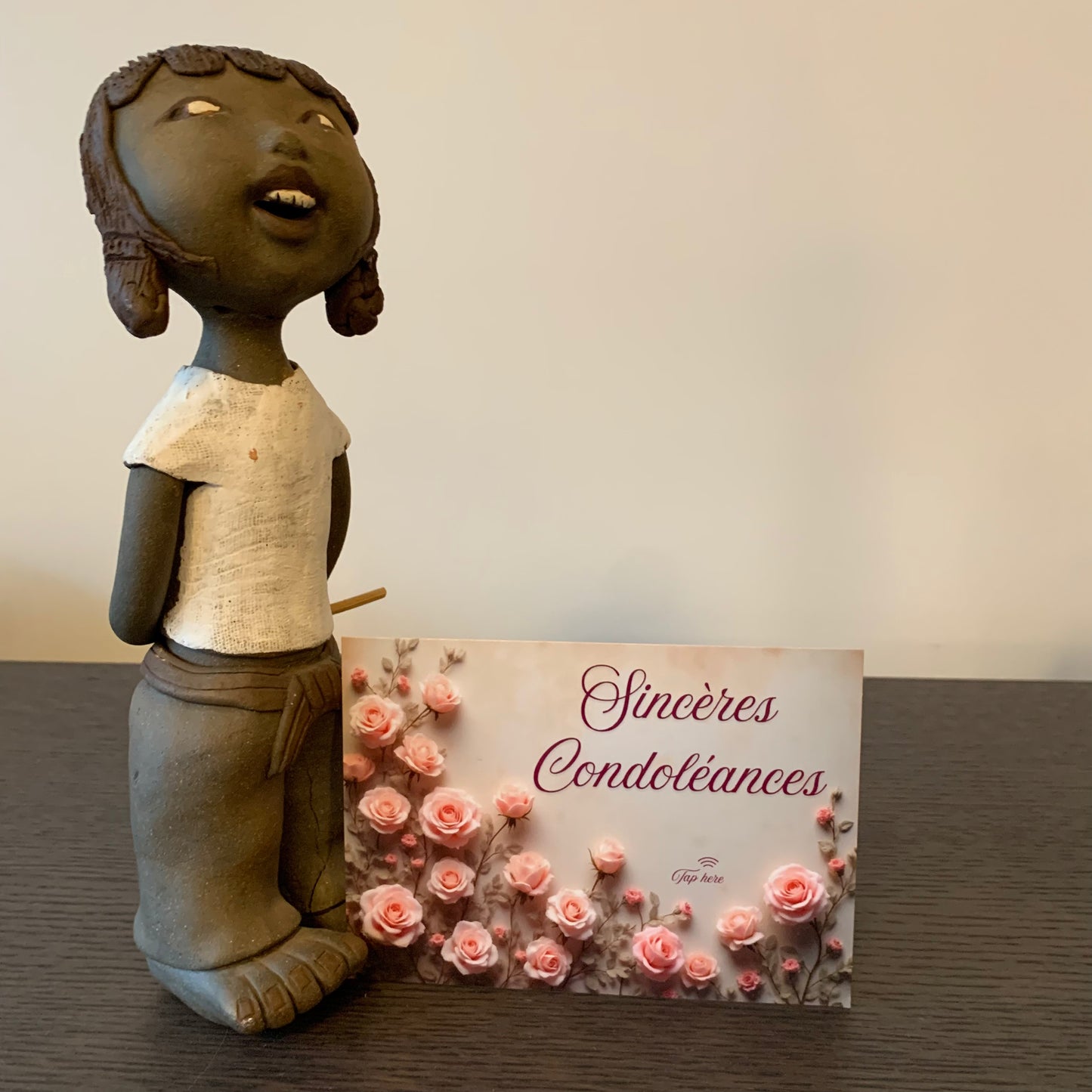 Carte Condoléances M’AryCard avec video - NFC - design ancien