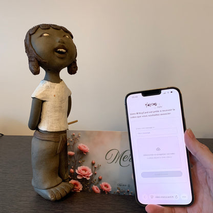 Carte Remerciement M’AryCard avec video - NFC - design ancien
