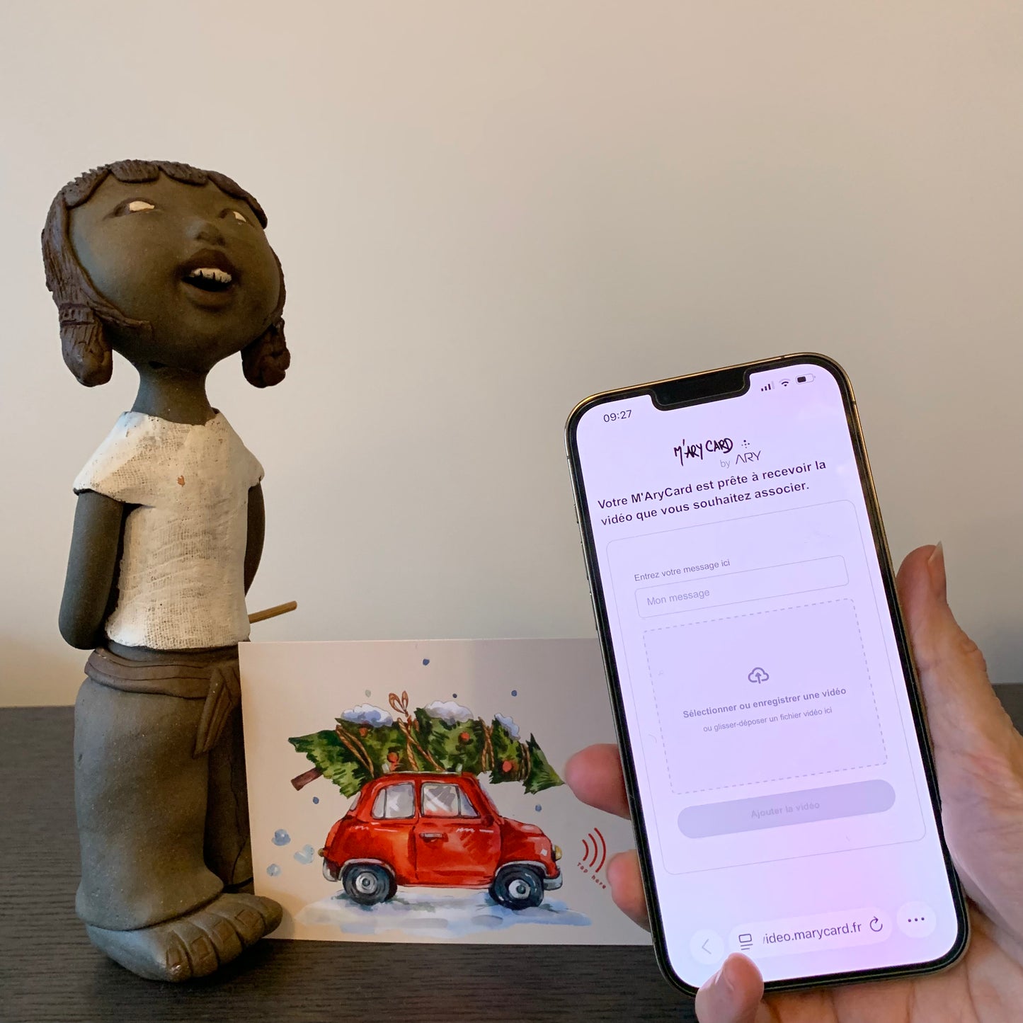 Carte Noel M’AryCard avec video - NFC - design Joyeux Noel maman