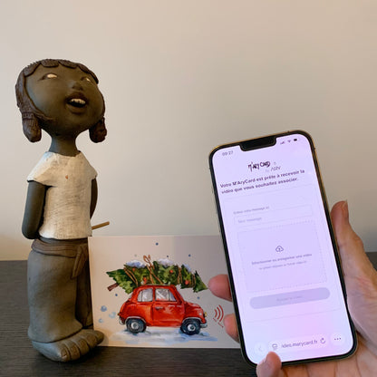 Carte Noel M’AryCard avec video - NFC - design Joyeux Noel maman