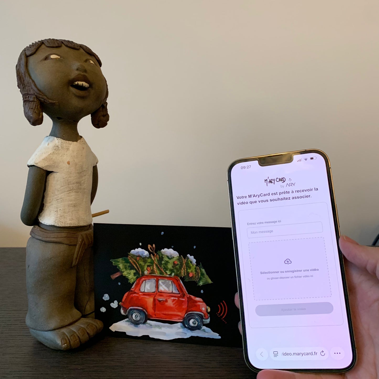 Carte Noel M’AryCard avec video - NFC - design Joyeux Noel maman