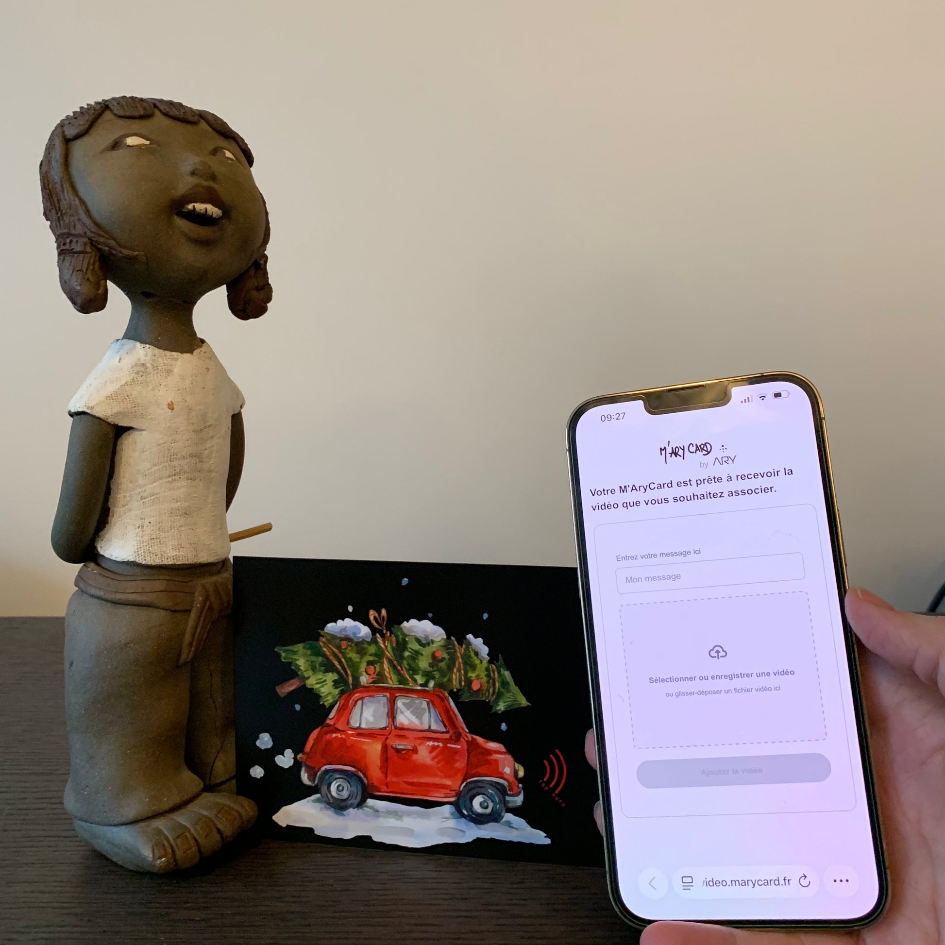 Carte Noel M’AryCard avec video - NFC - design Joyeux Noel maman