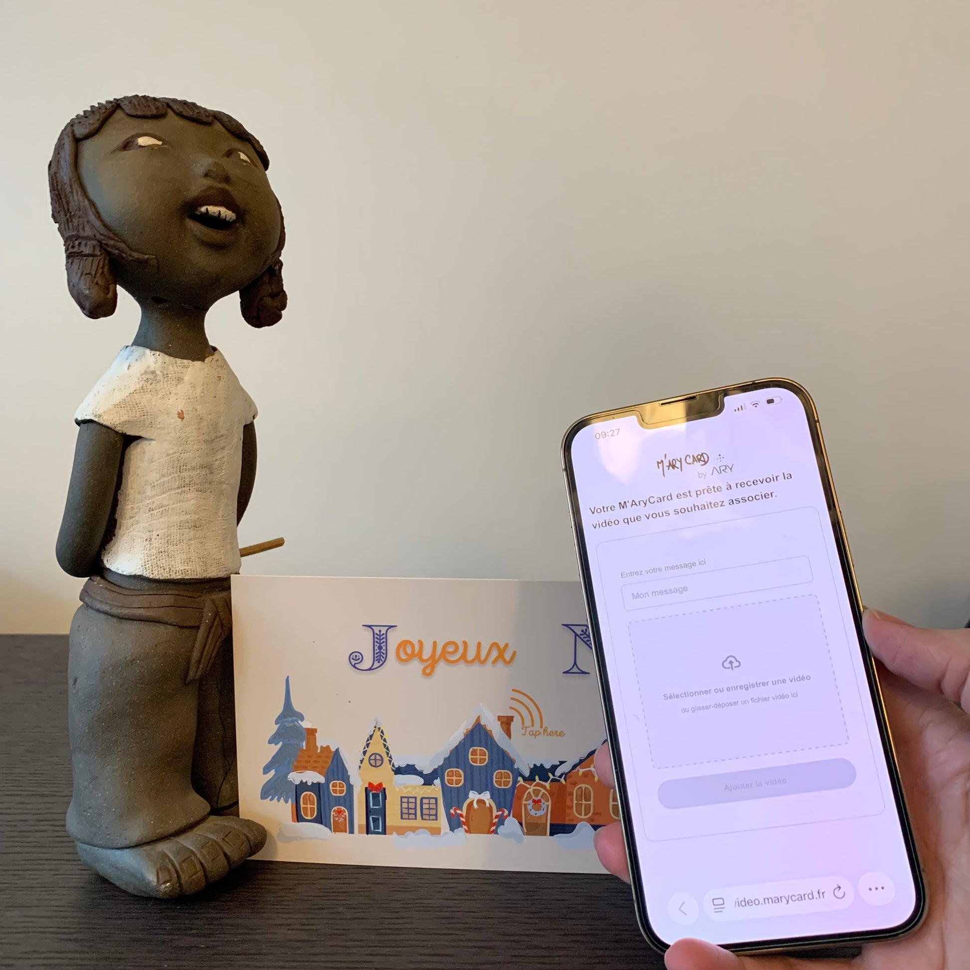 Carte Noel M’AryCard avec video - NFC - design Joyeux Noel maman