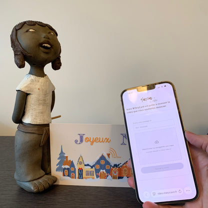 Carte Noel M’AryCard avec video - NFC - design Joyeux Noel maman