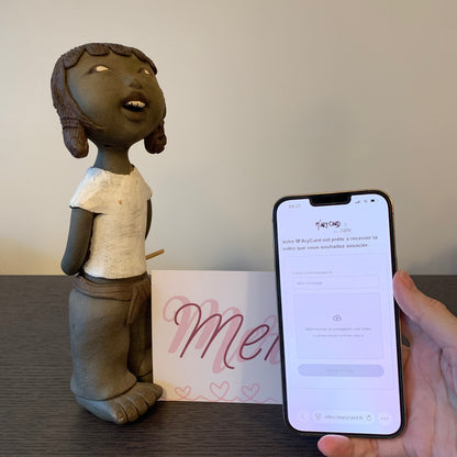 Carte Remerciement M’AryCard avec video - NFC - design Shelly