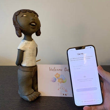 Carte Naissance M’AryCard avec video - NFC - design Shelly
