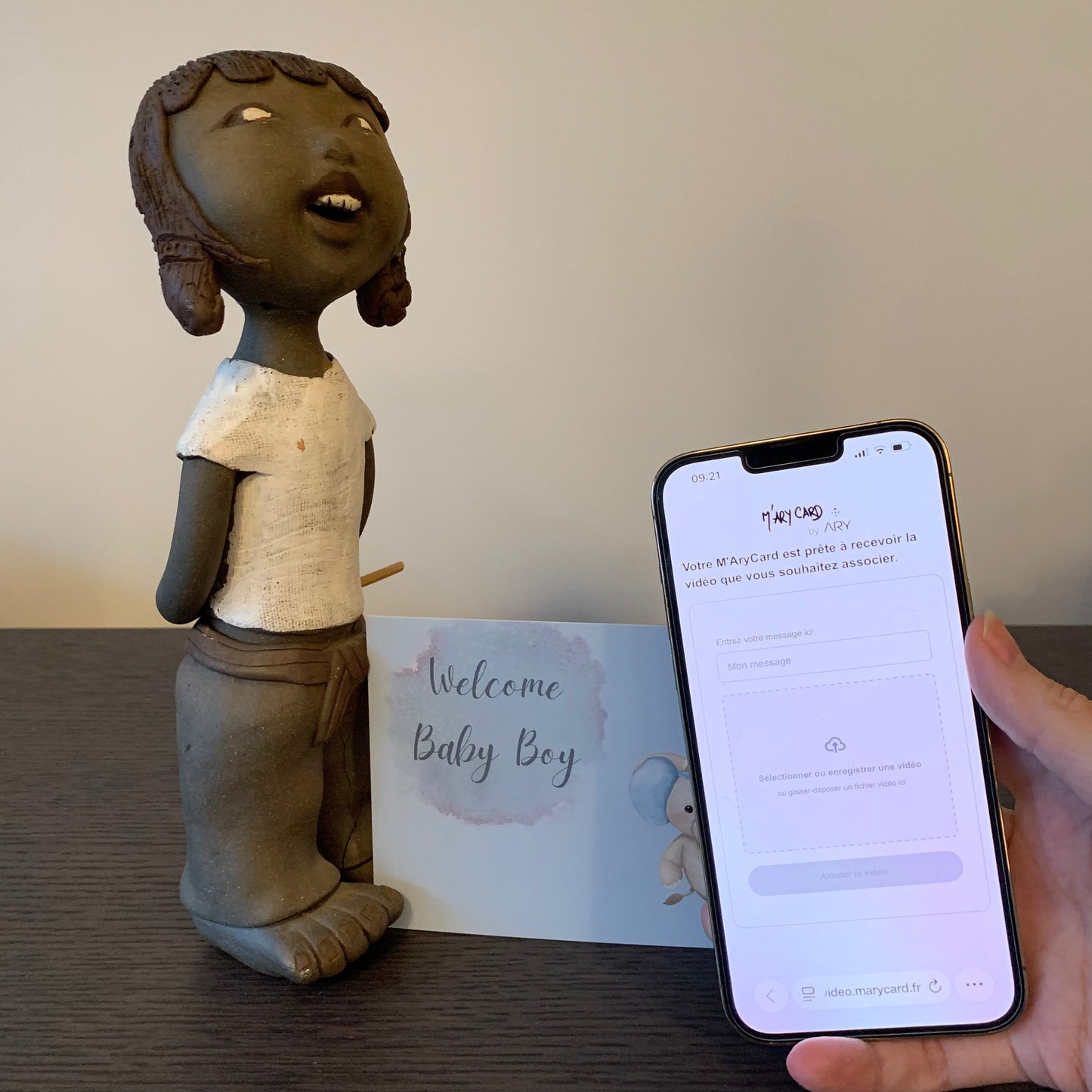 Carte Naissance M’AryCard avec video - NFC - design Shelly