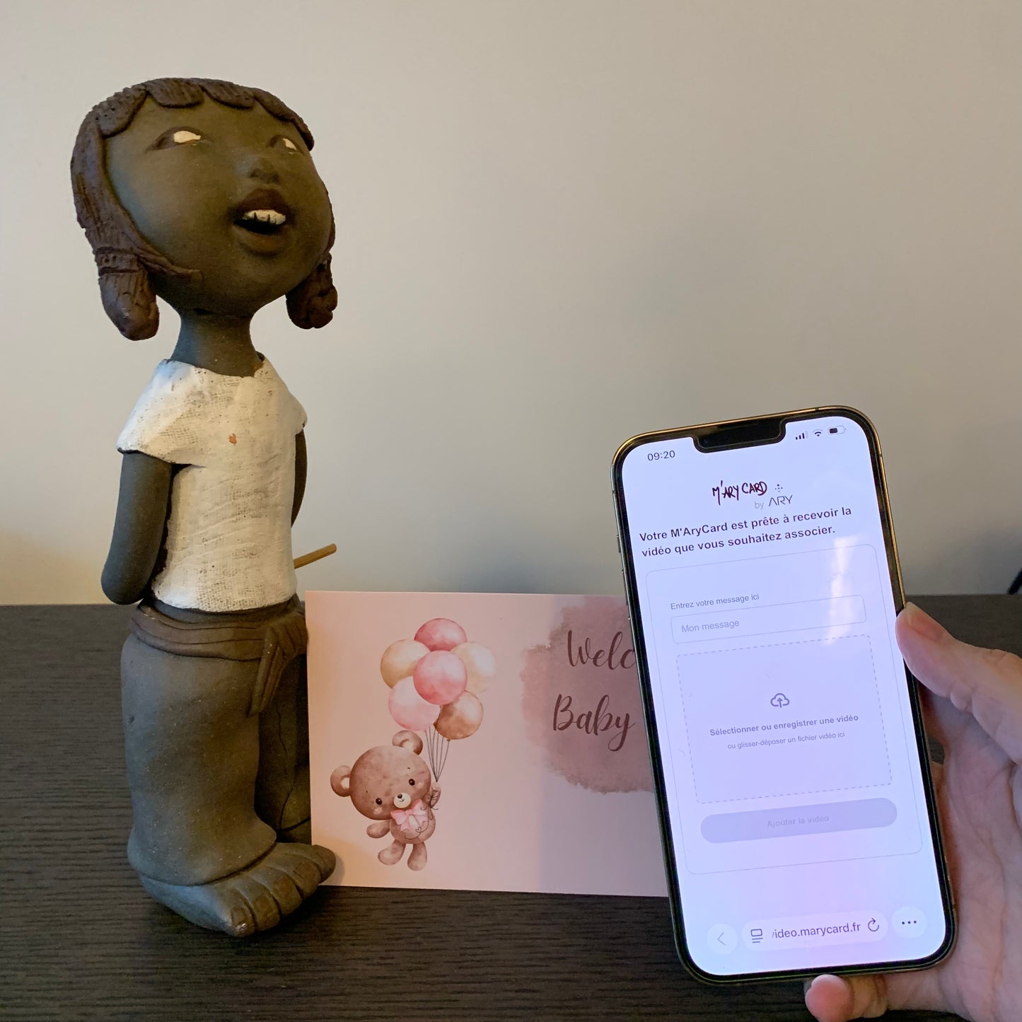 Carte Naissance M’AryCard avec video - NFC - design Shelly