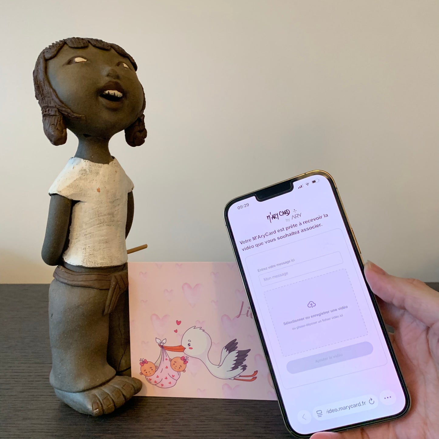 Carte Naissance M’AryCard avec video - NFC - design Shelly