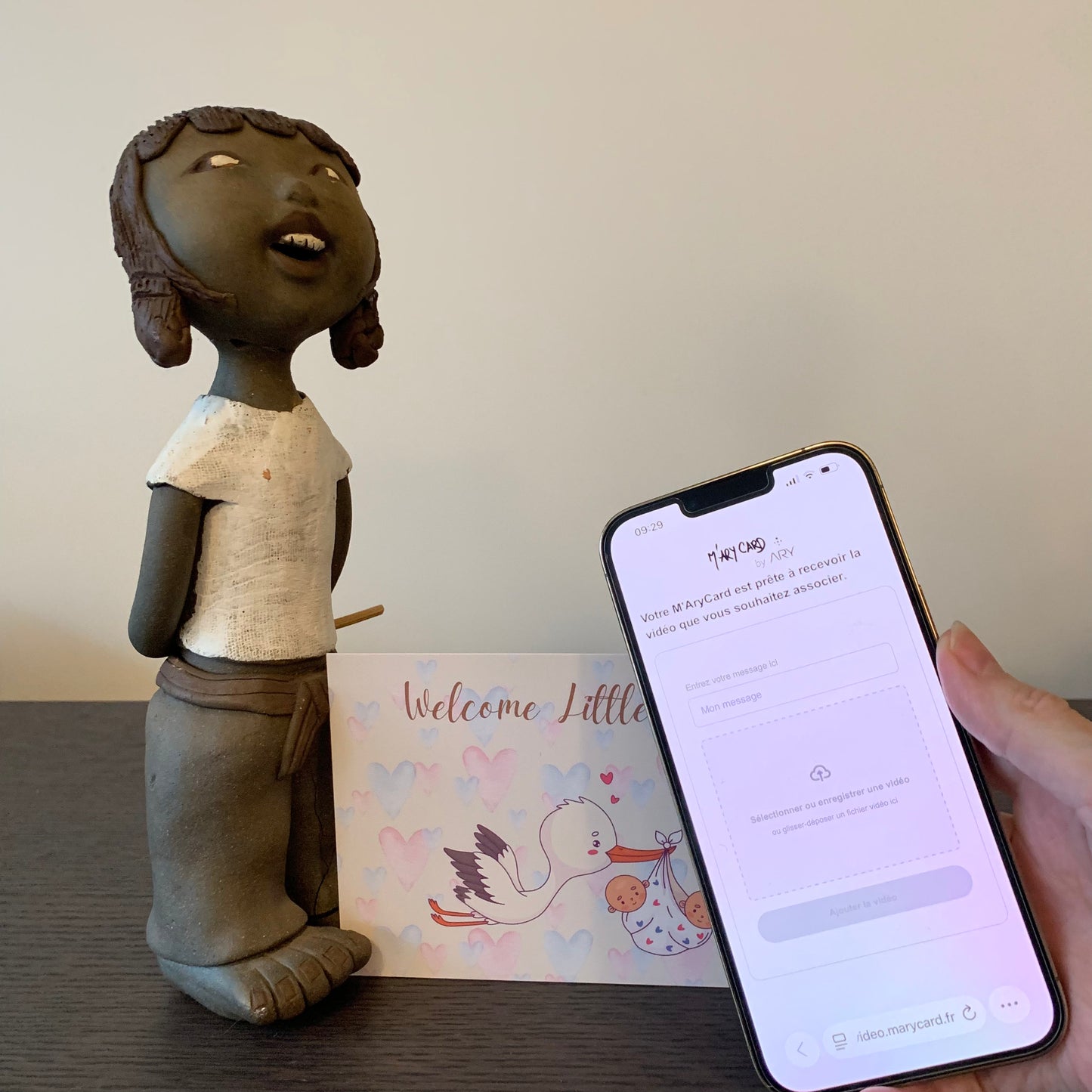 Carte Naissance M’AryCard avec video - NFC - design Shelly